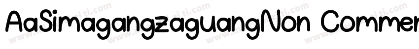 AaSimagangzaguangNon CommercialUse字体转换